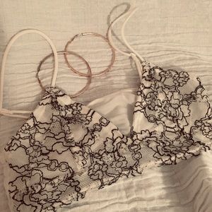 black & white bralette